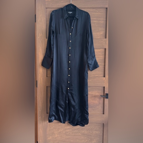 J. Crew Dresses & Skirts - J. Crew Black Maxi Dress with Gold Buttons